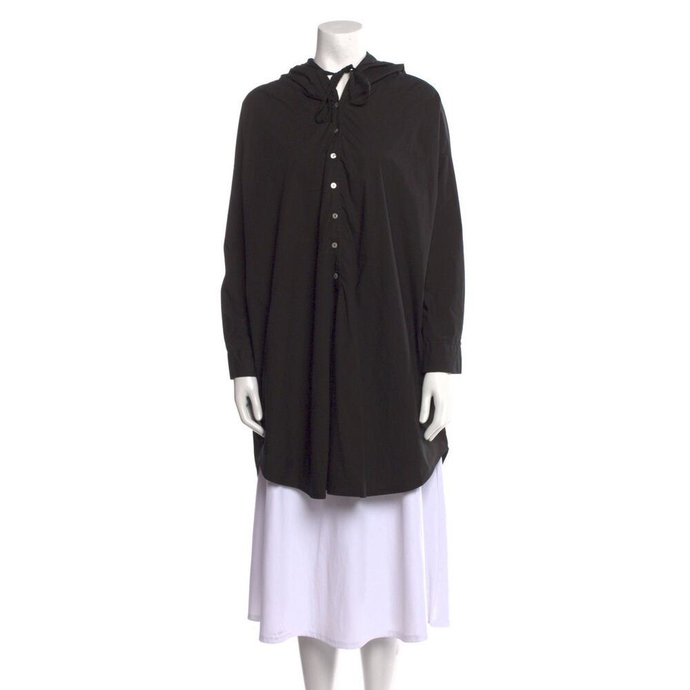 SOLD Album Di Famiglia Long Shirt With Hoodie In Black - M